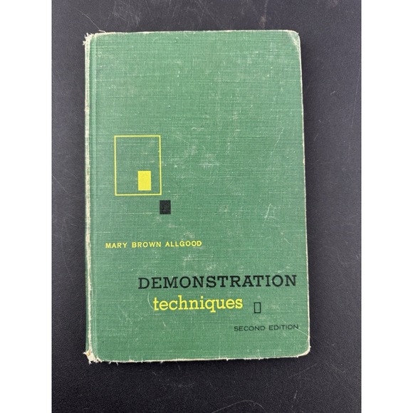 Demonstration Techniques by Mary Brown Allgood 1959 2nd ed vintage Home econ - Picture 1 of 9